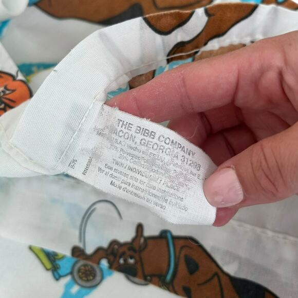Vintage 1998 Hanna Barbera Bibb Company Scooby Doo Sheets Pillowcase - Picture 8 of 10